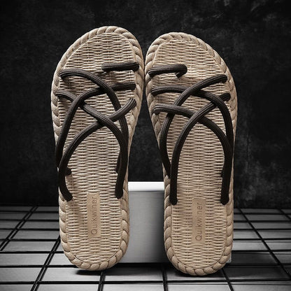 Personalized Woven Casual Outdoor Non-slip Flip-flops
