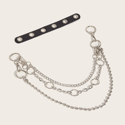 Fashionable And Versatile Double-layer Metal Belt Chain