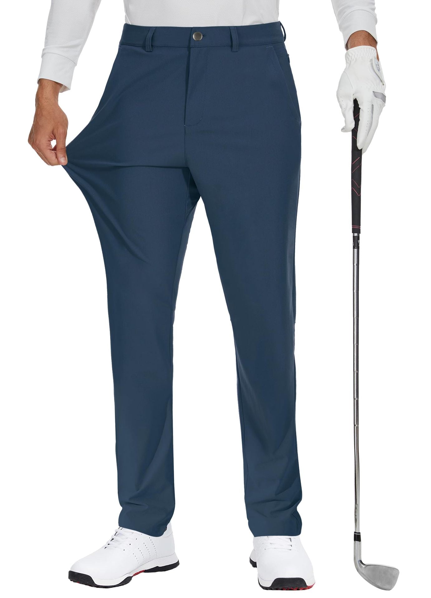 New Men's Outdoor Elastic Quick-Drying Golf Formal Pants Work Business Casual Comfortable Lightweight Trousers