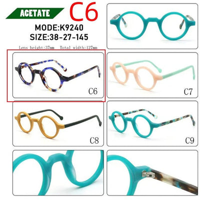 Acetate Board Retro Anti-blue Light Glasses