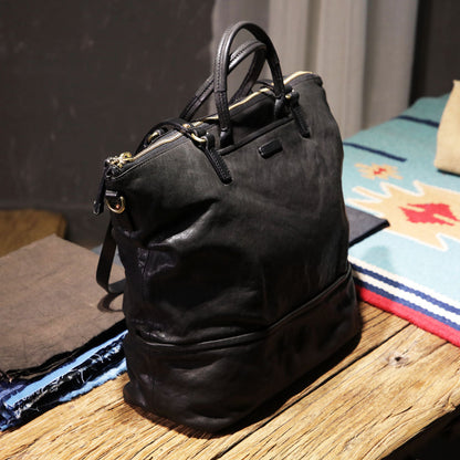 Large Capacity Cowhide Shoulder Tote