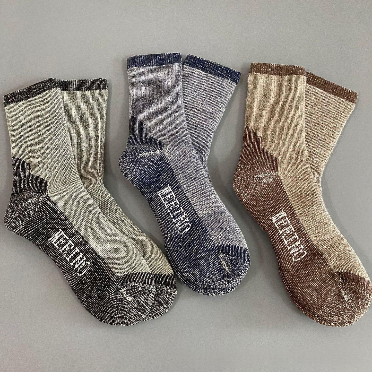 Wool Outdoor Hiking And Mountaineering Thickened Warm Ski Socks For Fall And Winter