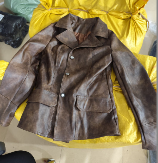 Chic Retro Cool Biker Leather Jacket Top