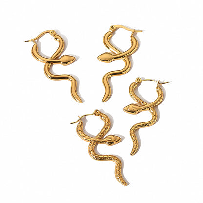 Serpentine Titanium Steel Ear Clip
