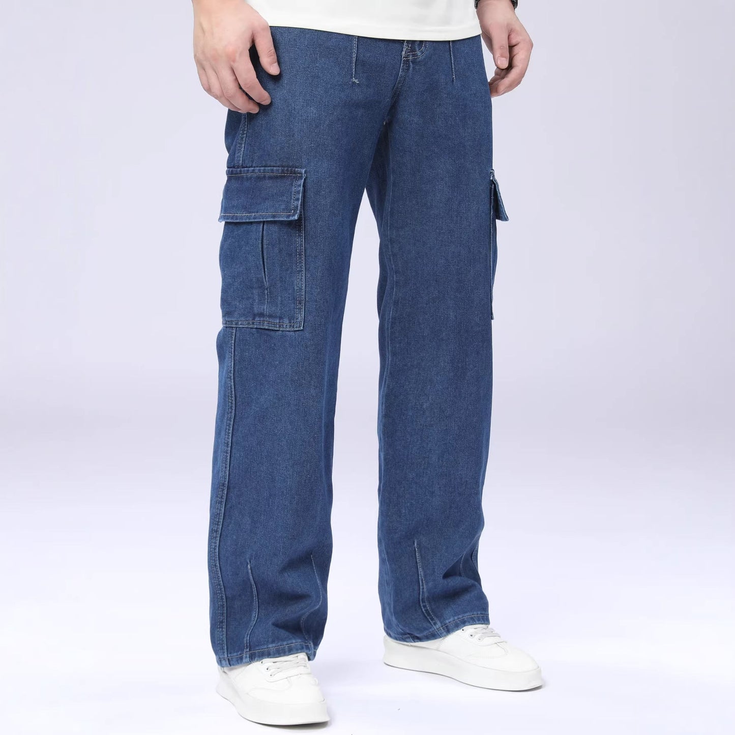 Men's Denim Casual Fashion Wide Leg Pants