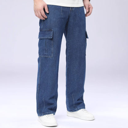 Men's Denim Casual Fashion Wide Leg Pants