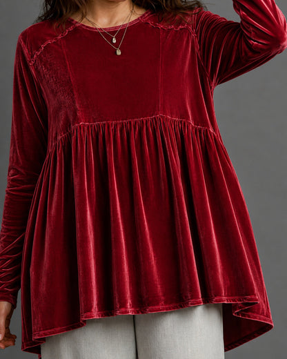 Long-sleeve T-shirt Womens Loose-fitting Top