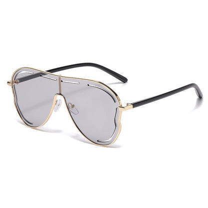 New European And American-style One-piece Oversized Frog-shaped Sunglasses