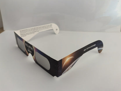 Paper-based Color-printed Frame, Silver-coated Lens Solar Eclipse Glasses