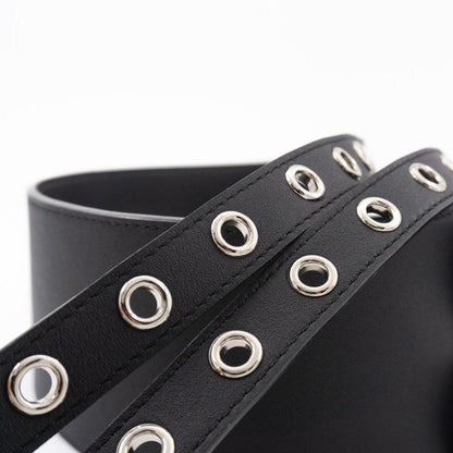 Womens Leather Wide Belt-decorated Dress