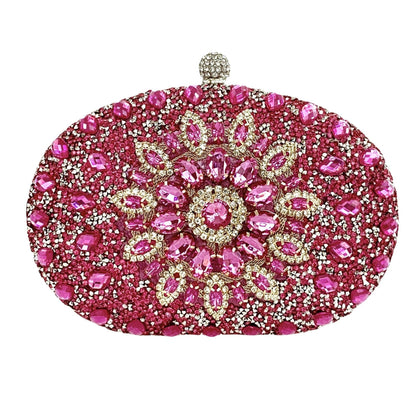 European And American Womens Evening Clutch Diamond-embellished Bag