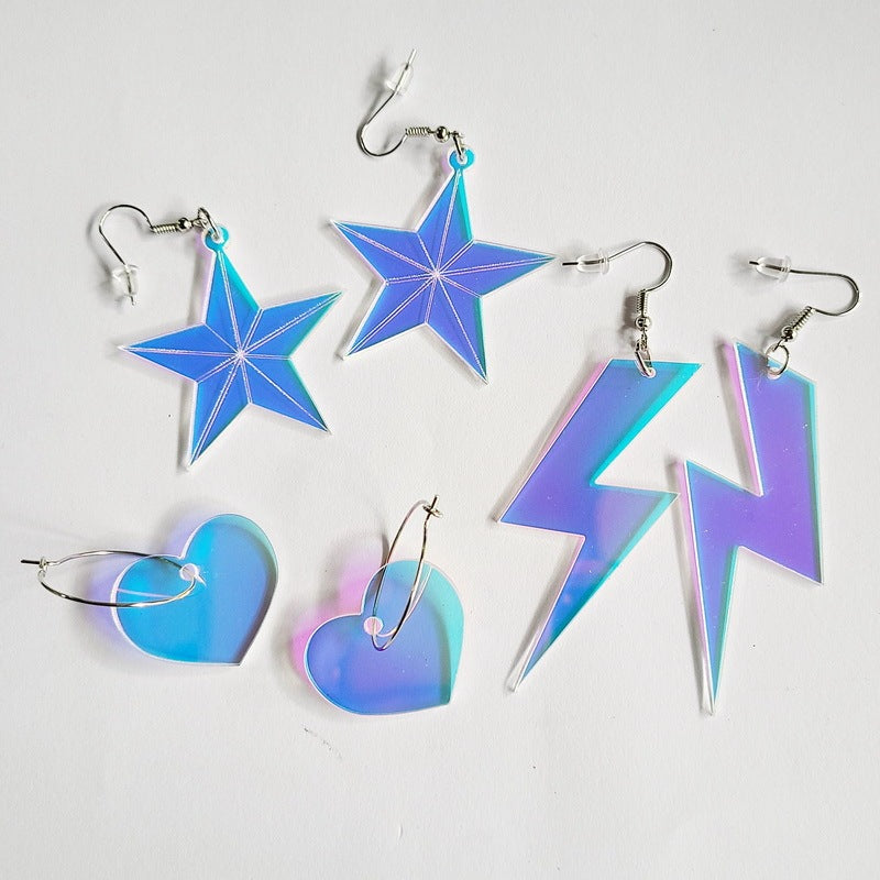 Color-Changing Acrylic Hollow Stud Earrings