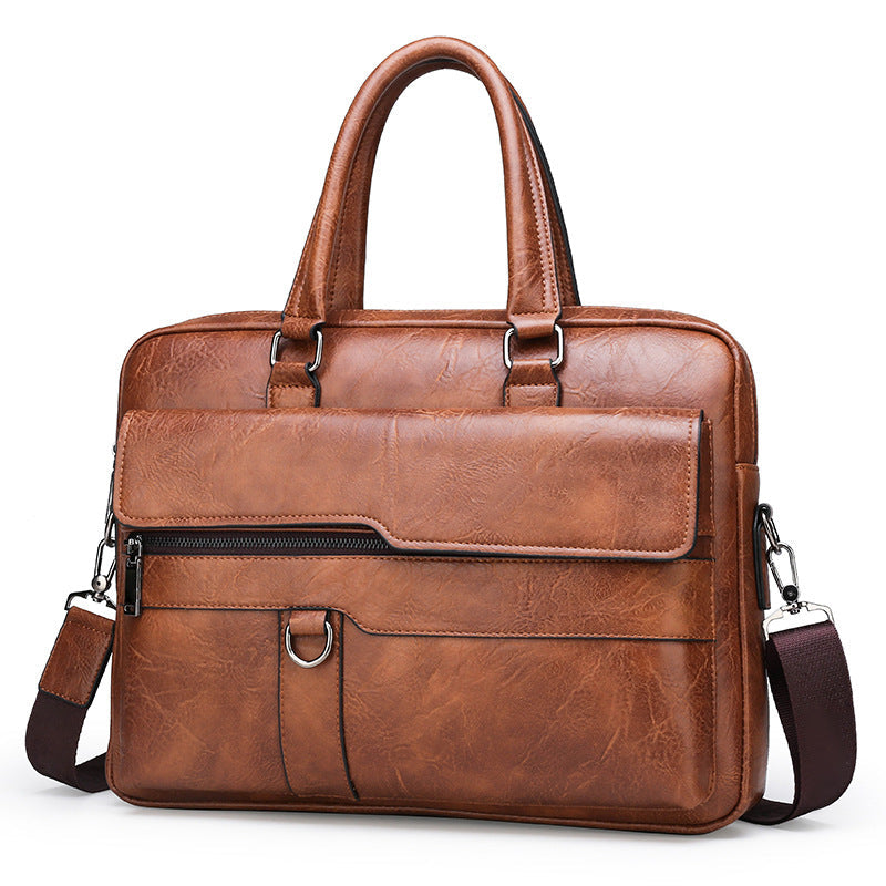 Mens Fashionable Shoulder And Crossbody Business Bag