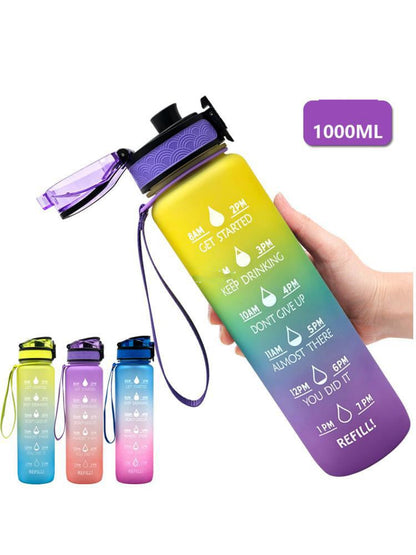 1000ml Transparent Kawaii Water Bottle with Infuser