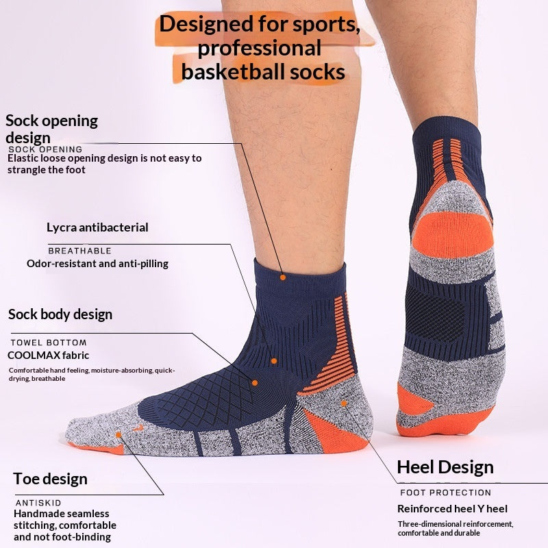 Antibacterial Odor-resistant And Extra-thick Running Socks For Men And Women