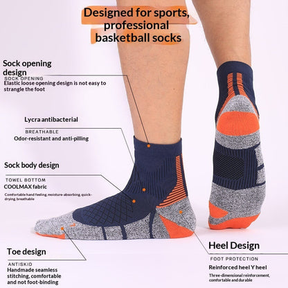 Antibacterial Odor-resistant And Extra-thick Running Socks For Men And Women