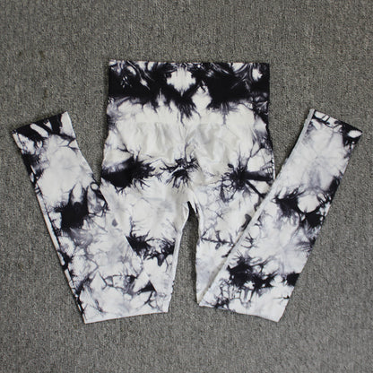 Women's Printed Tie-dye Seamless Skinny Yoga Pants