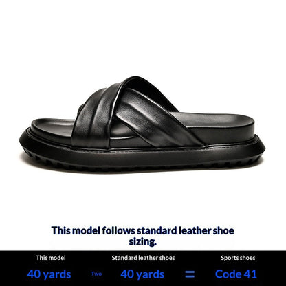 Mens Stylish Casual Cross-strap Beach Sandals With A Soft
