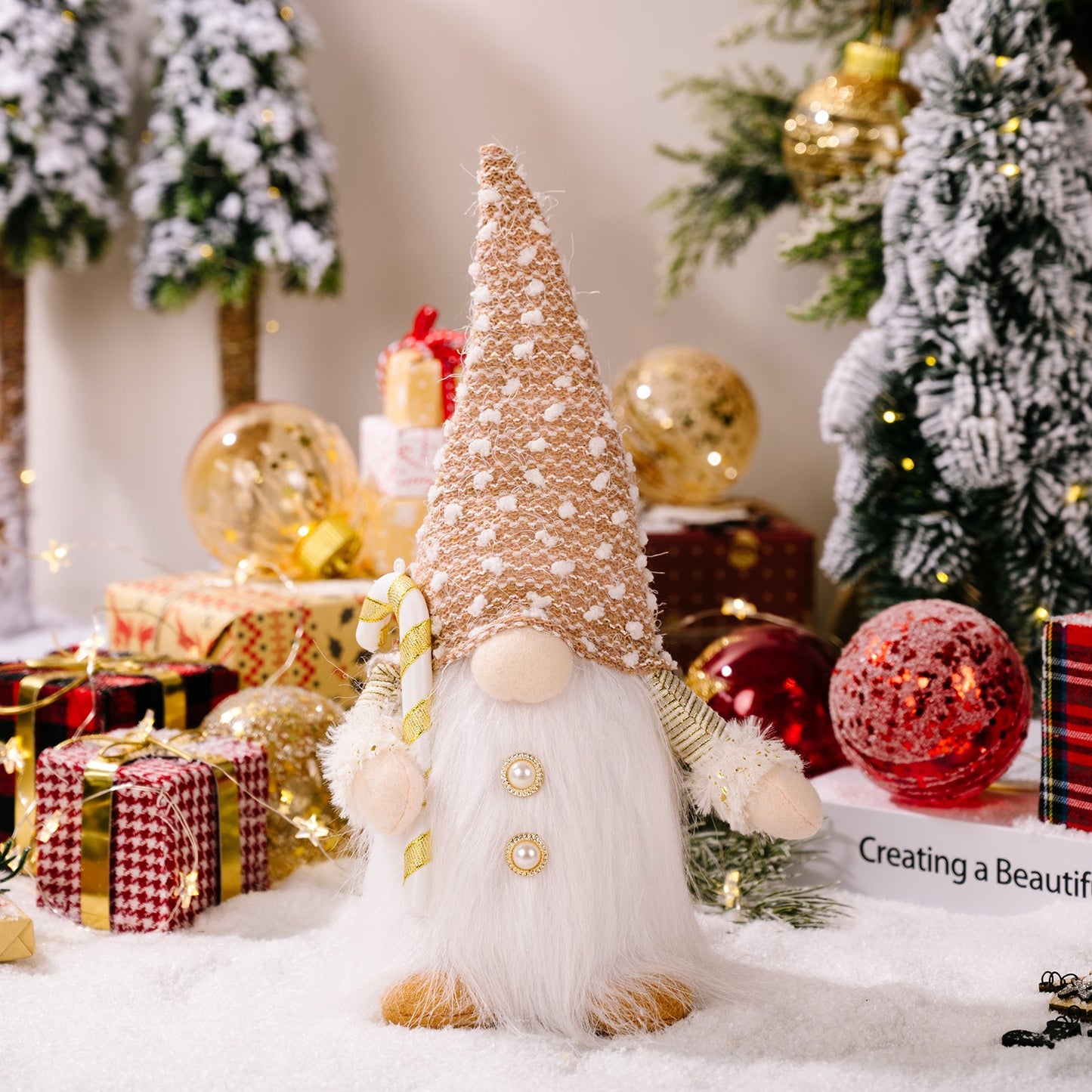 Christmas Fabric Faceless Doll Ornament