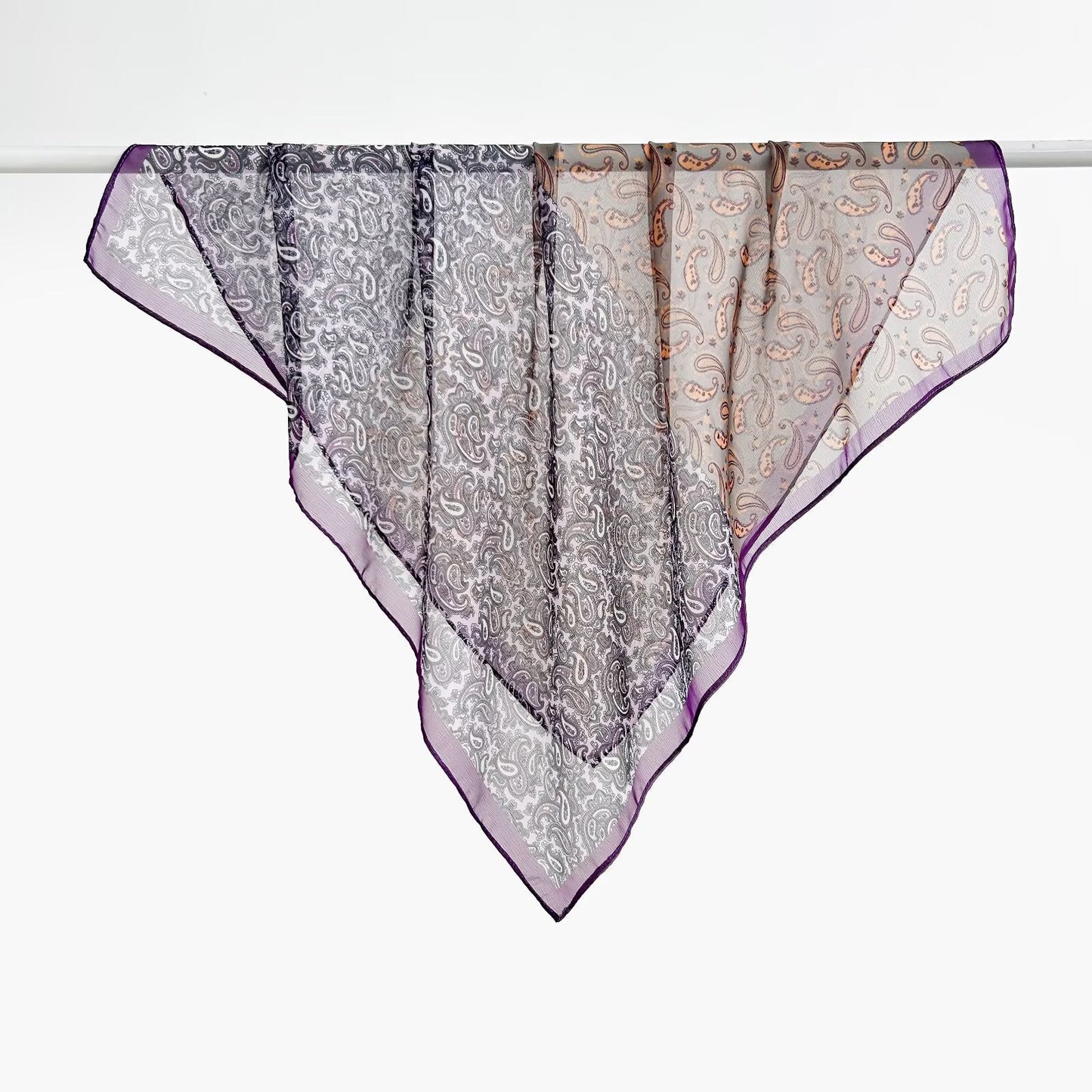 Versatile Printed Thin Square Scarf