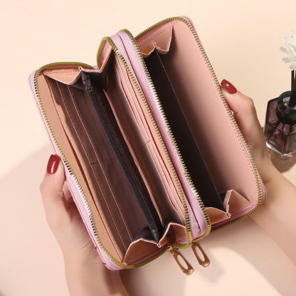 Women's Double Zipper Wallet Long Large Capacity