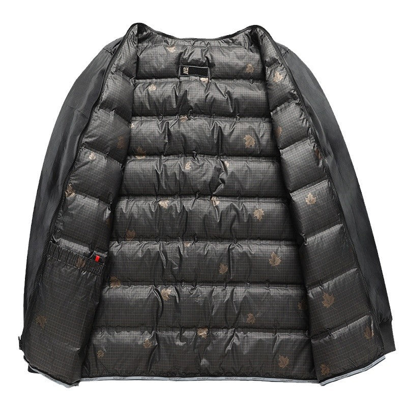 Mens Detachable Liner Hooded Down Jacket