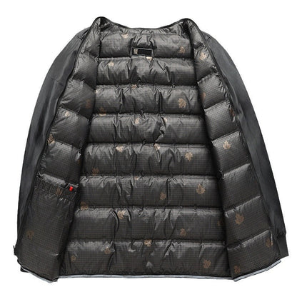 Mens Detachable Liner Hooded Down Jacket