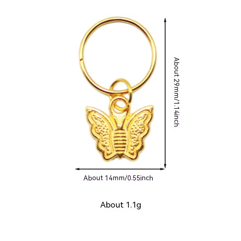 XINGX Lightning Shell Hair Ring with Small Pendant