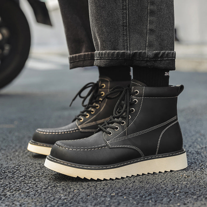 Lace-up Rubber-soled New Mens Boots