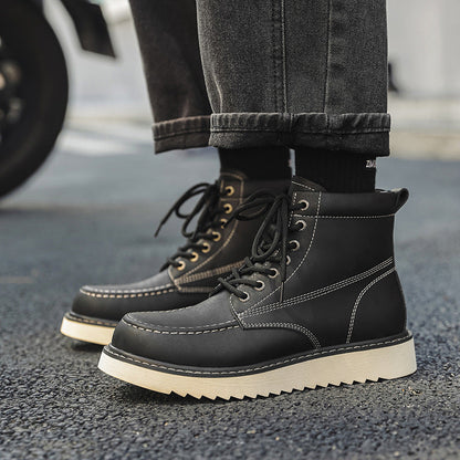 Lace-up Rubber-soled New Mens Boots