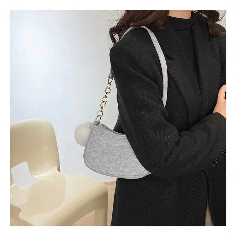 Vintage Felt Crossbody Bag Shoulder Bag Felt Bag For Women