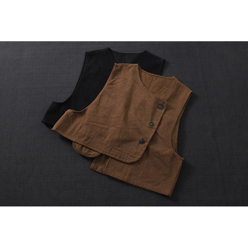 Retro Womens Vest Casual Jacket