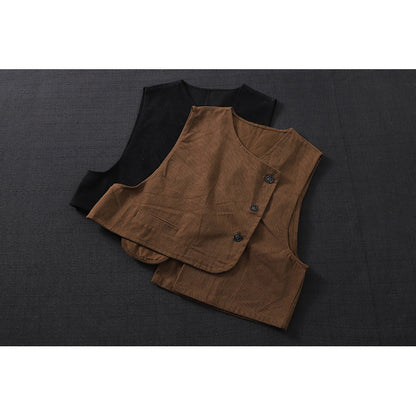 Retro Womens Vest Casual Jacket