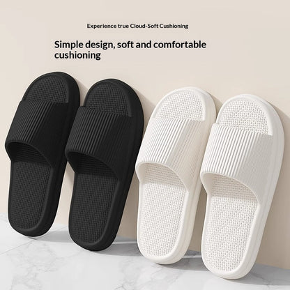 Minimalist Home-use Bathroom Slippers With A Plush Cushioned Feel For Men