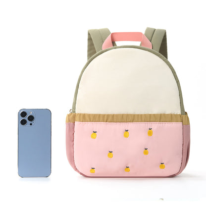 Children's Color-Block Mini Travel Backpack For Babies And Toddlers
