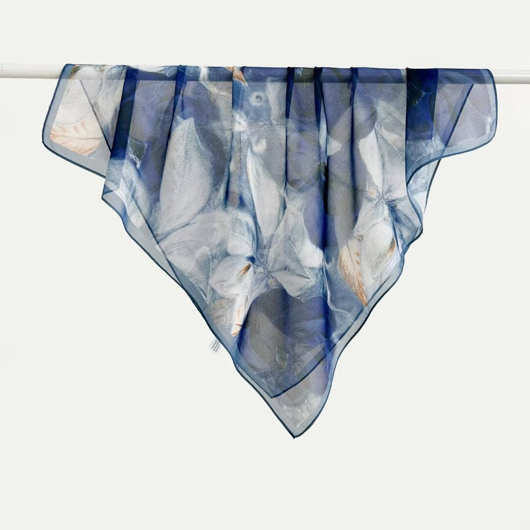 Versatile Printed Thin Square Scarf