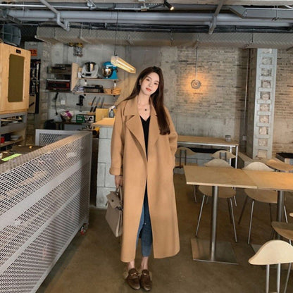 Double-faced Wool Coat A Versatile Mid-length Womens Overcoat For Fall And Winter Perfect For Petite Figures