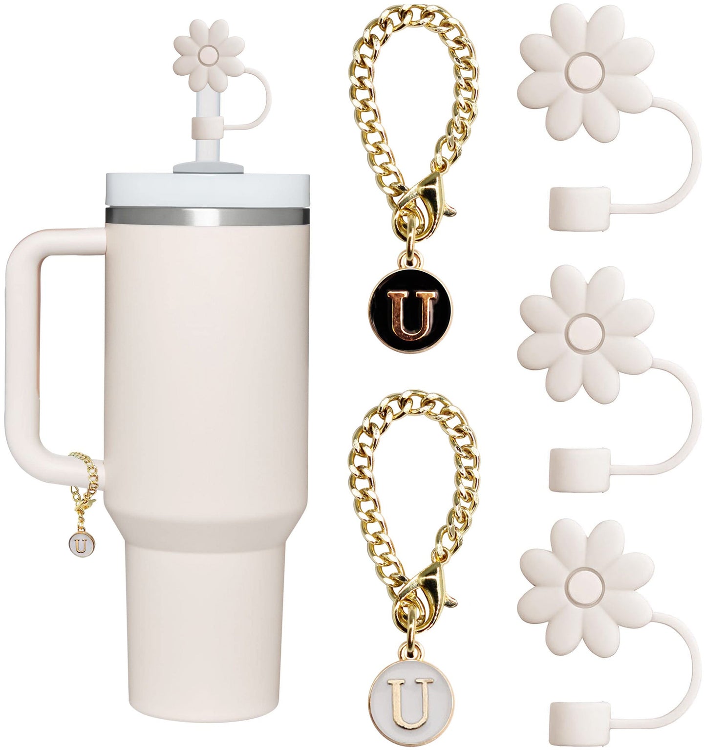 Tumbler Letter Handle Charms - 5PCS