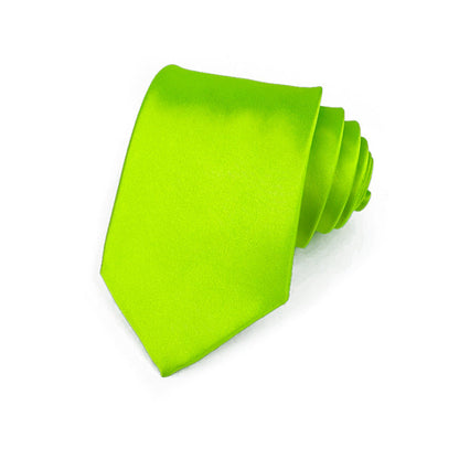 Mens 8cm Hand-Tied Tie Solid Color Tie Plain Color