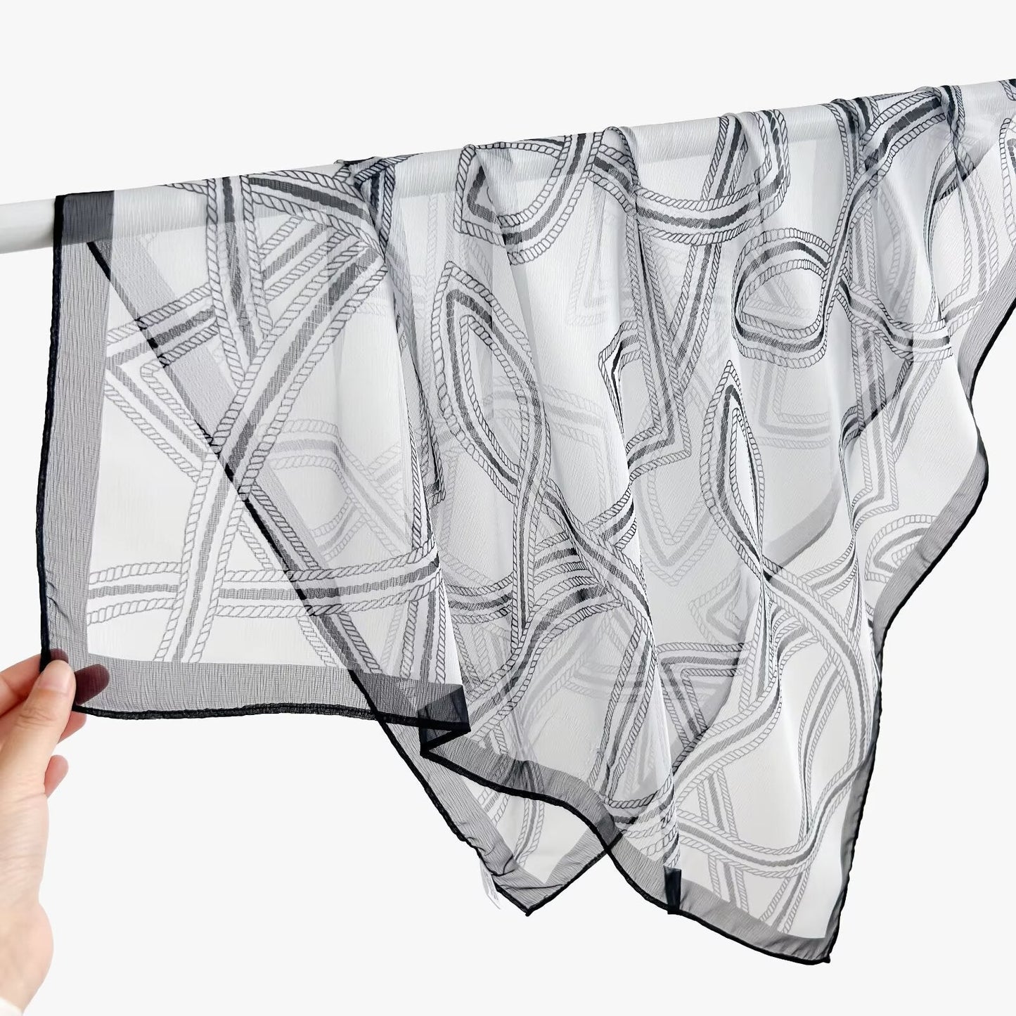 New Breathable Versatile Silk Chiffon Scarf For Women, Also Usable As A Shawl