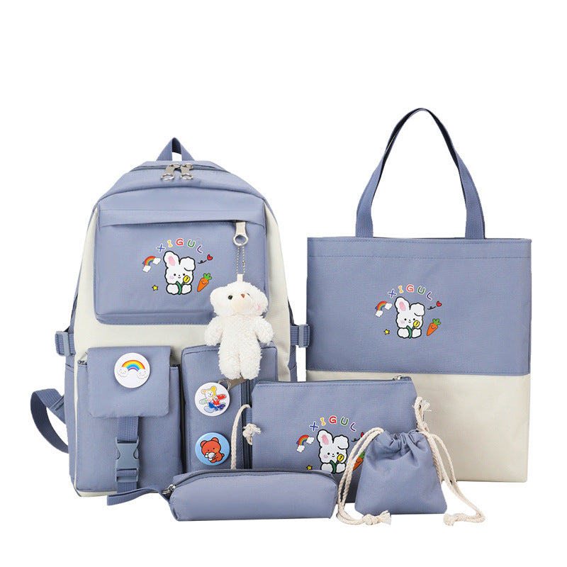 Girls Fashion Cartoon Large Capacity Backpack