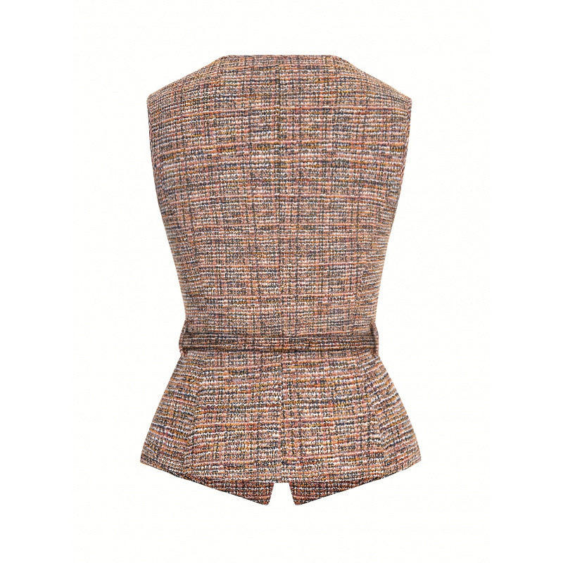 Waist-Cinching Belted Cardigan Vest
