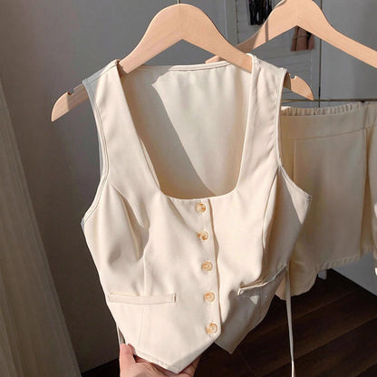 Fashionable Casual Suit Sleeveless Top Vest