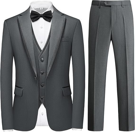 Men's Suit Set Green Fruit Collar Stage Suit Dress Host Performance Bridegroom Best Man Three-piece Suit
