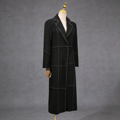 Fashionable Trench Coat European And American British-style Vintage Womens Jacket