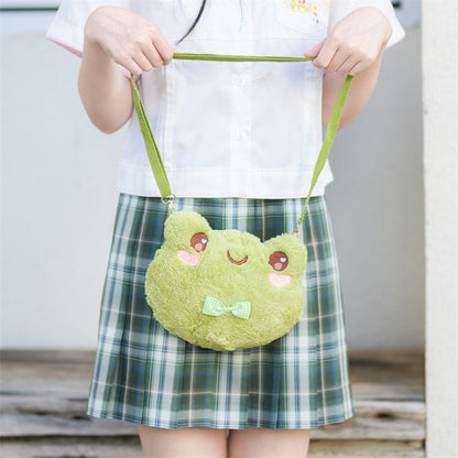 Girls Backpack Doll Frog Plush Toy Doll