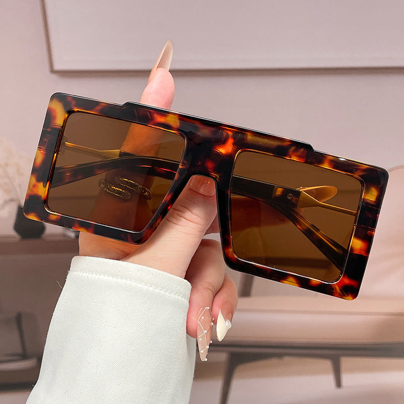 Wide-frame Square Blue-light-blocking Eyeglass Frames For Women