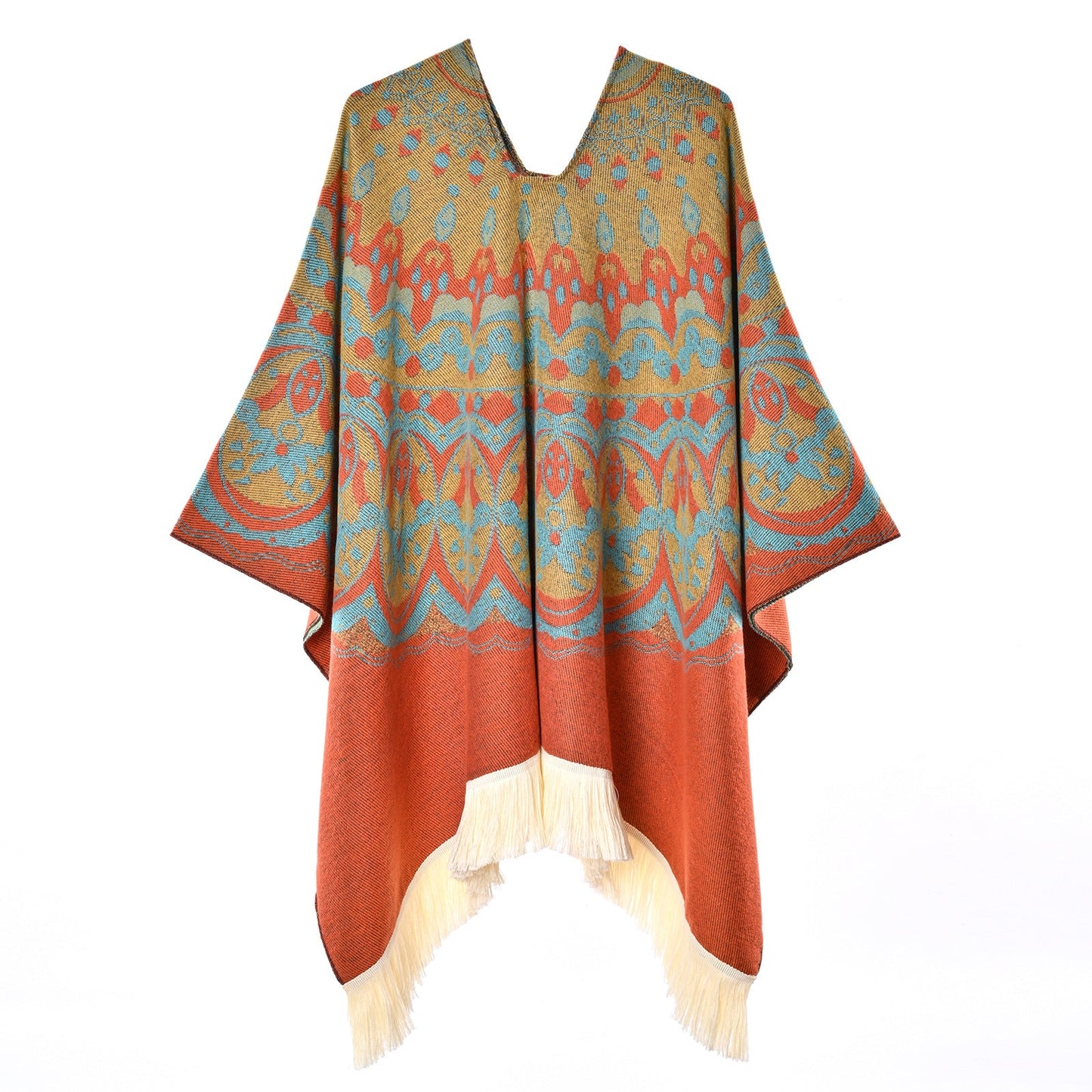 Bohemian-style Vintage Tassel Shawl