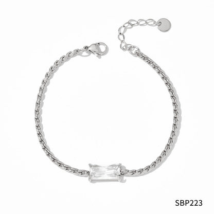 Simple Collarbone Necklace & Bracelet Set