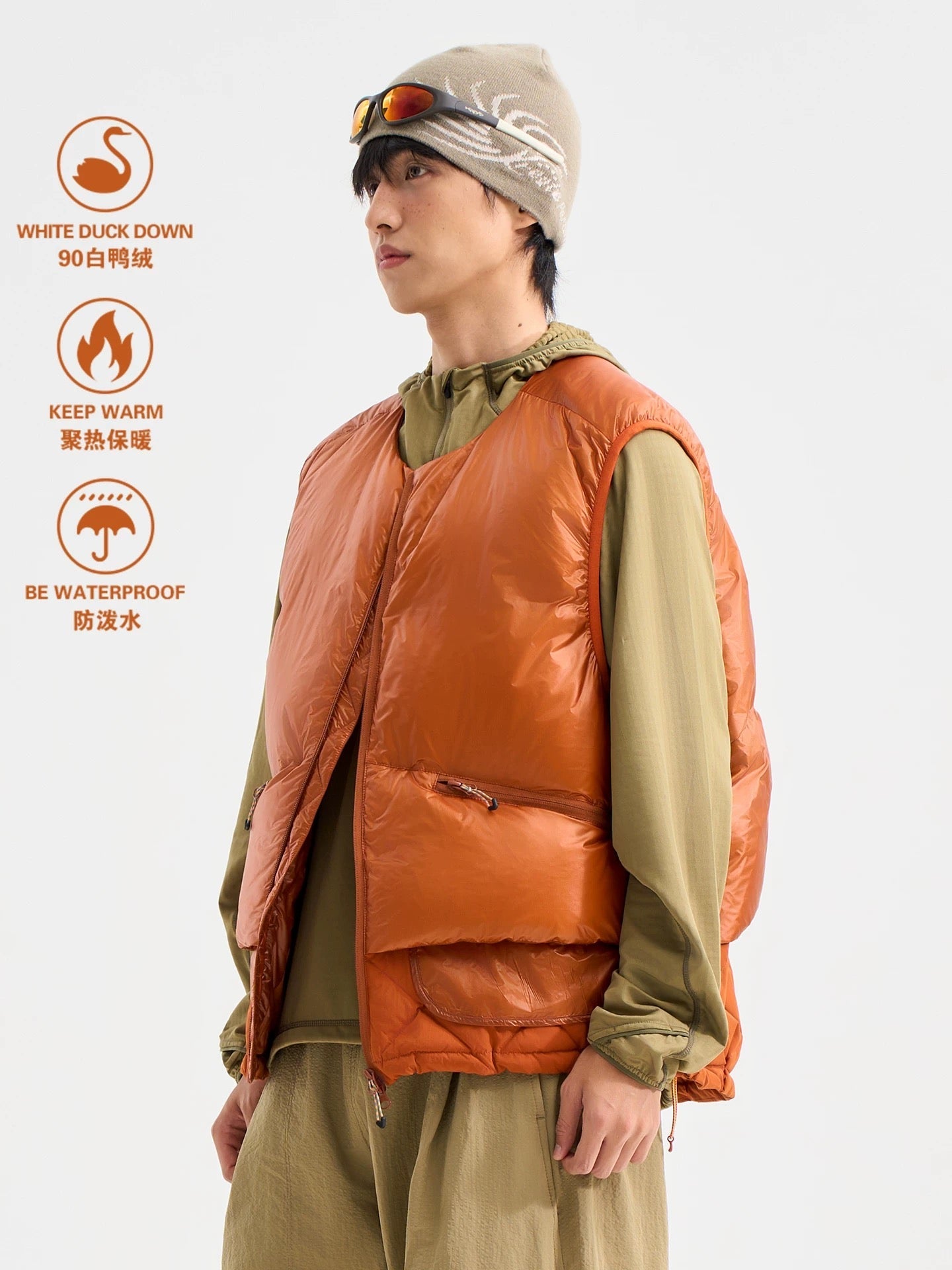 Winter Duck Down Vest Sleeveless Warm Layering Gilet For Men & Women
